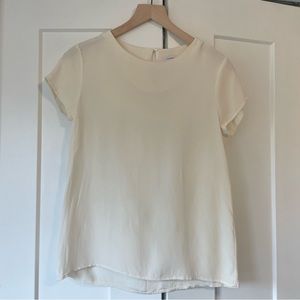 Cuyana silk tee size small ivory